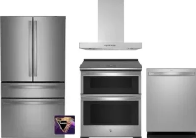 4 Piece Package Includes Refrigerator, Range, Hood And Dishwasher
